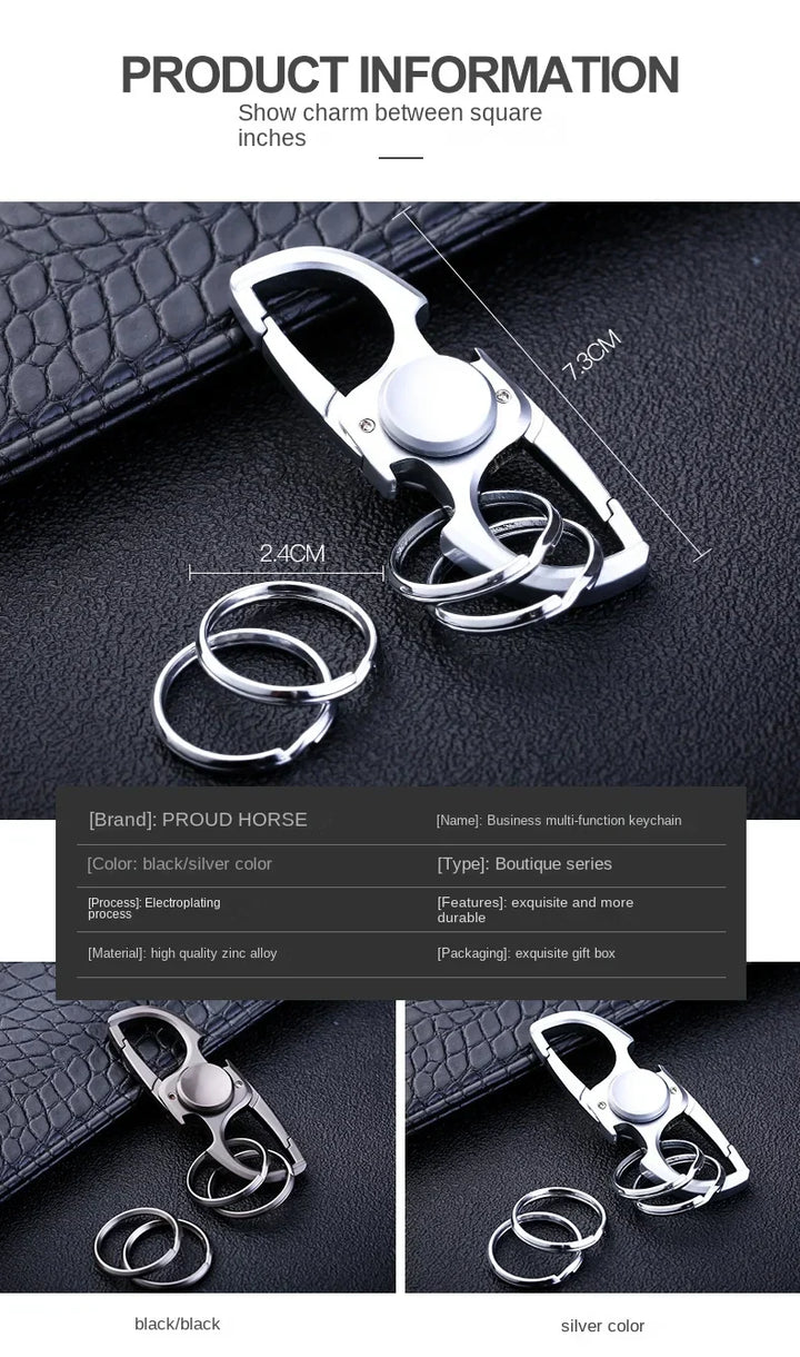 Fidget Spinner Keychain Stainless Steel EDC Gift 2025