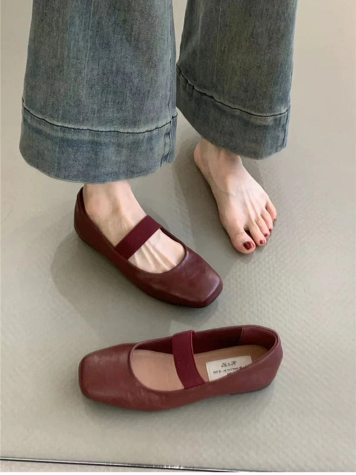 Supportive Women’s Ballet Flats - Square Toe Mary Jane