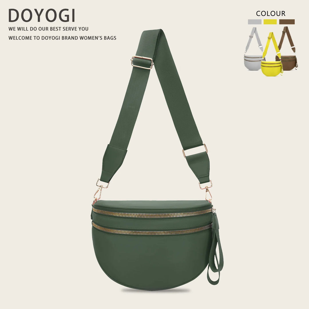 Versatile unisex crossbody bum bag – checkered nylon, box shape, travel and daily use