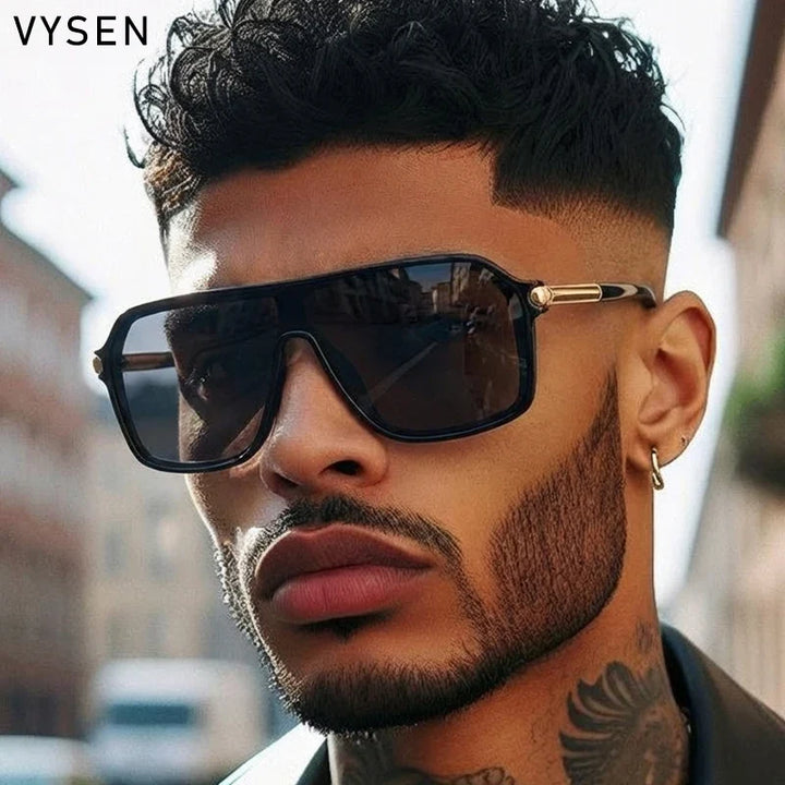 Sunglasses Shield OnePiece Steampunk Oversized Metal Frame Sports Sunglasses Fall 2026 Trend Premium Build