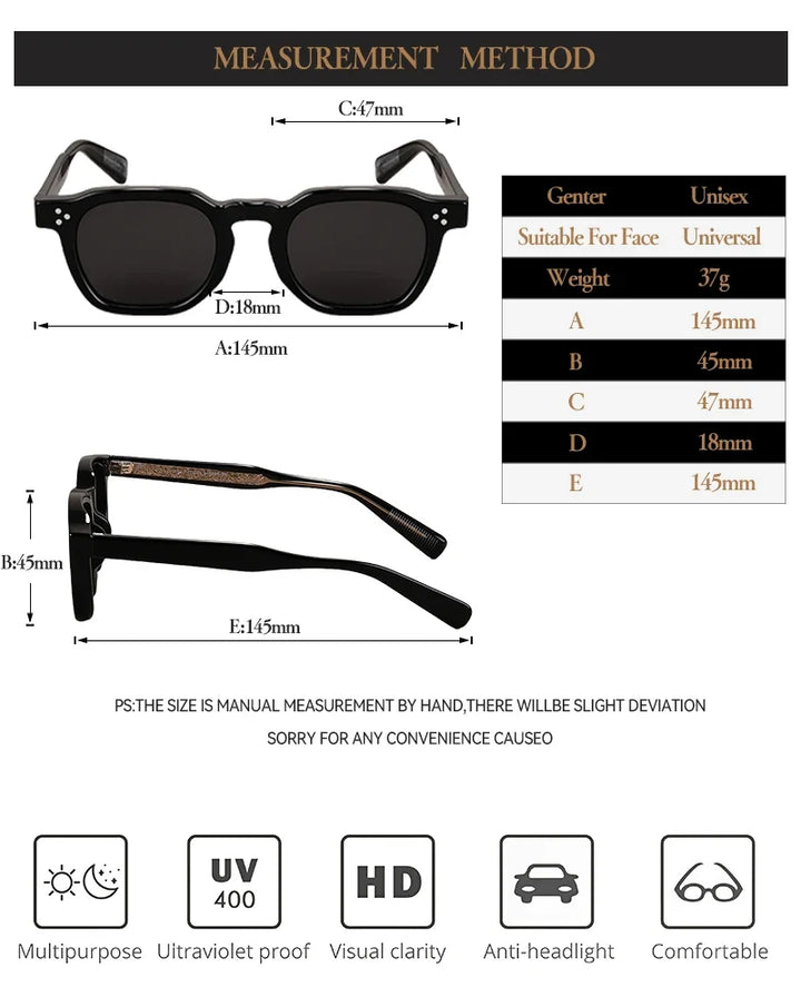 Sunglasses TR90 Frame Retro Rivets Style Unisex Polarized UV400 Summer 2026 Gift Idea