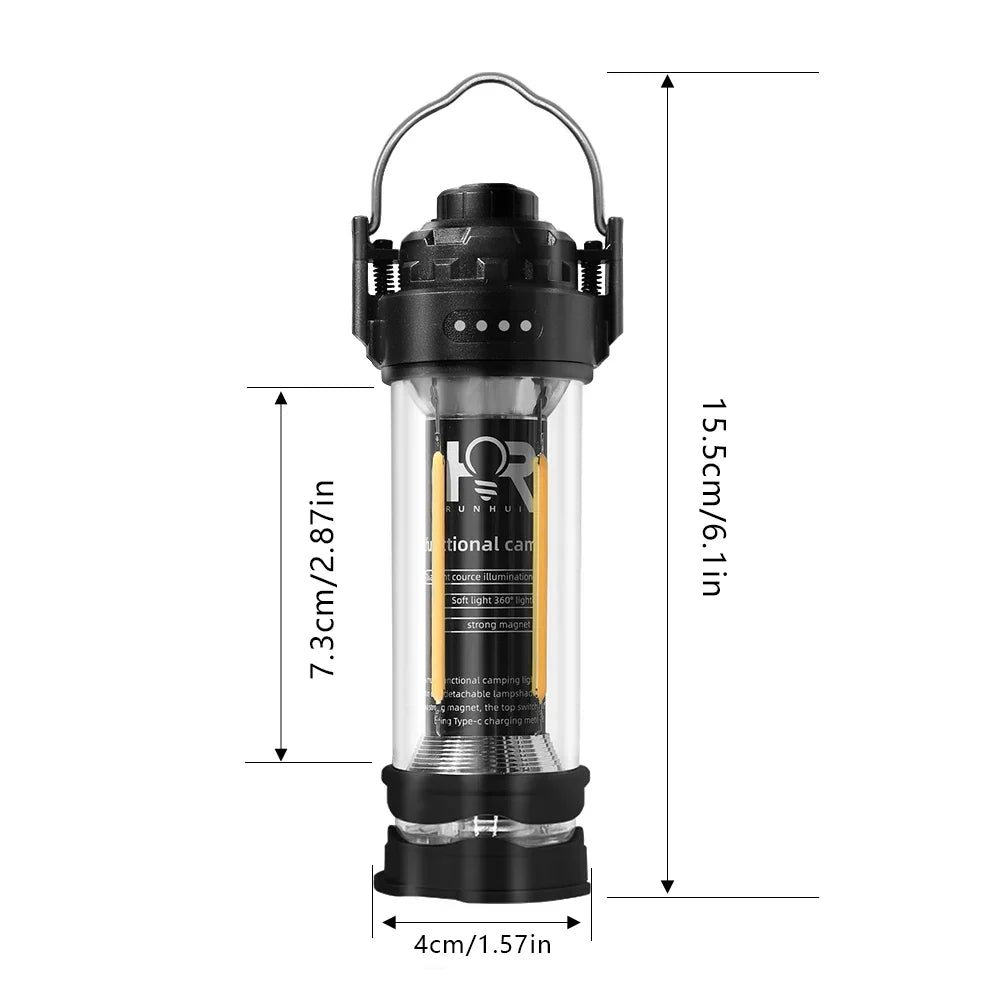 3000mAH Waterproof Camping Lantern - Retro Tent Lighting, Outdoor Atmosphere Decor