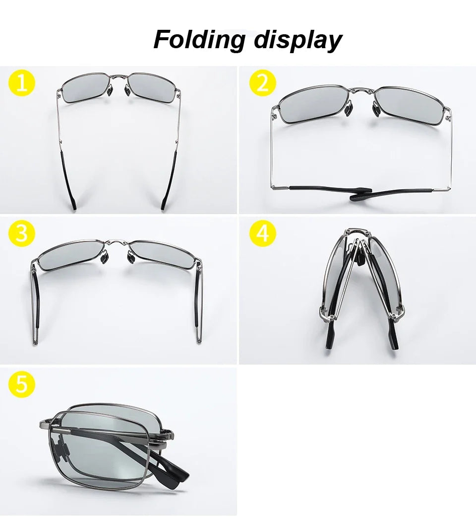 Polarized Sunglasses Foldable Photochromic Driving Glasses UV400 for Day Night Vision Summer 2026 Gift Idea