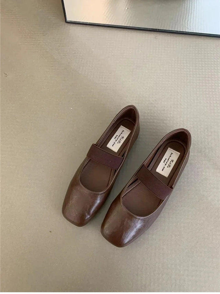 Supportive Women’s Ballet Flats - Square Toe Mary Jane