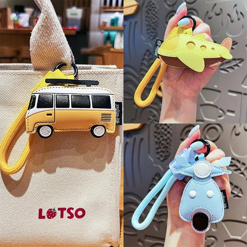 Leather Keychain Handmade Transportation Charm Gift 2025