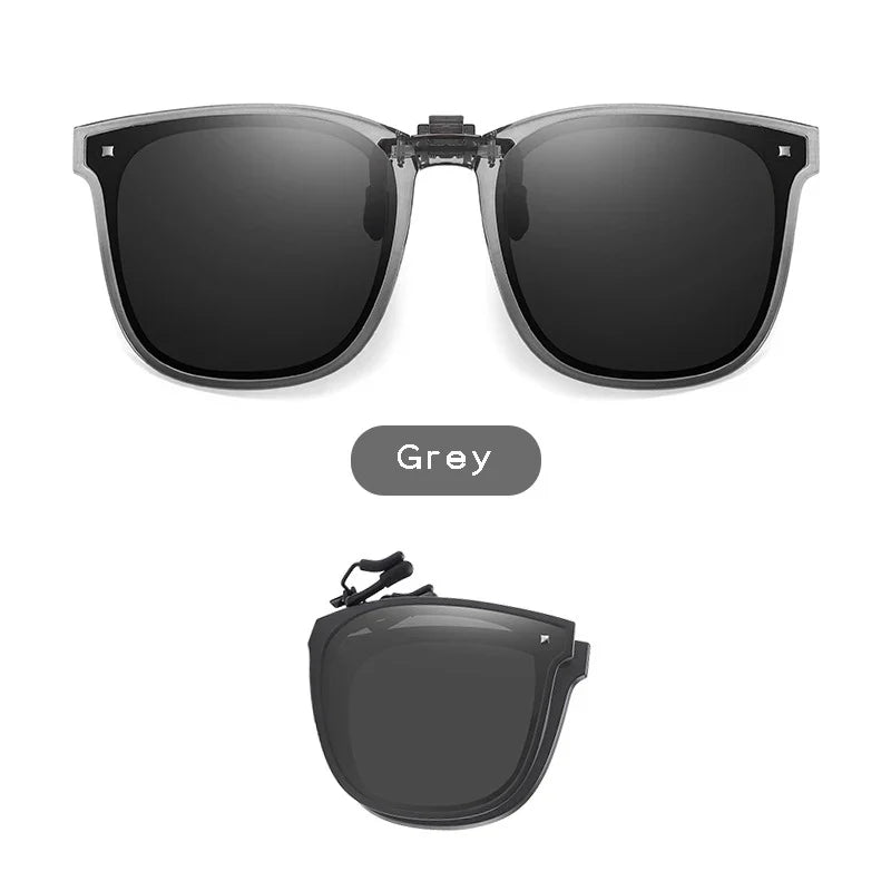 Clip On Sunglasses Foldable Oversized Square Flip Up UV400 Polarized Sunglasses Summer 2026 Trend Gift
