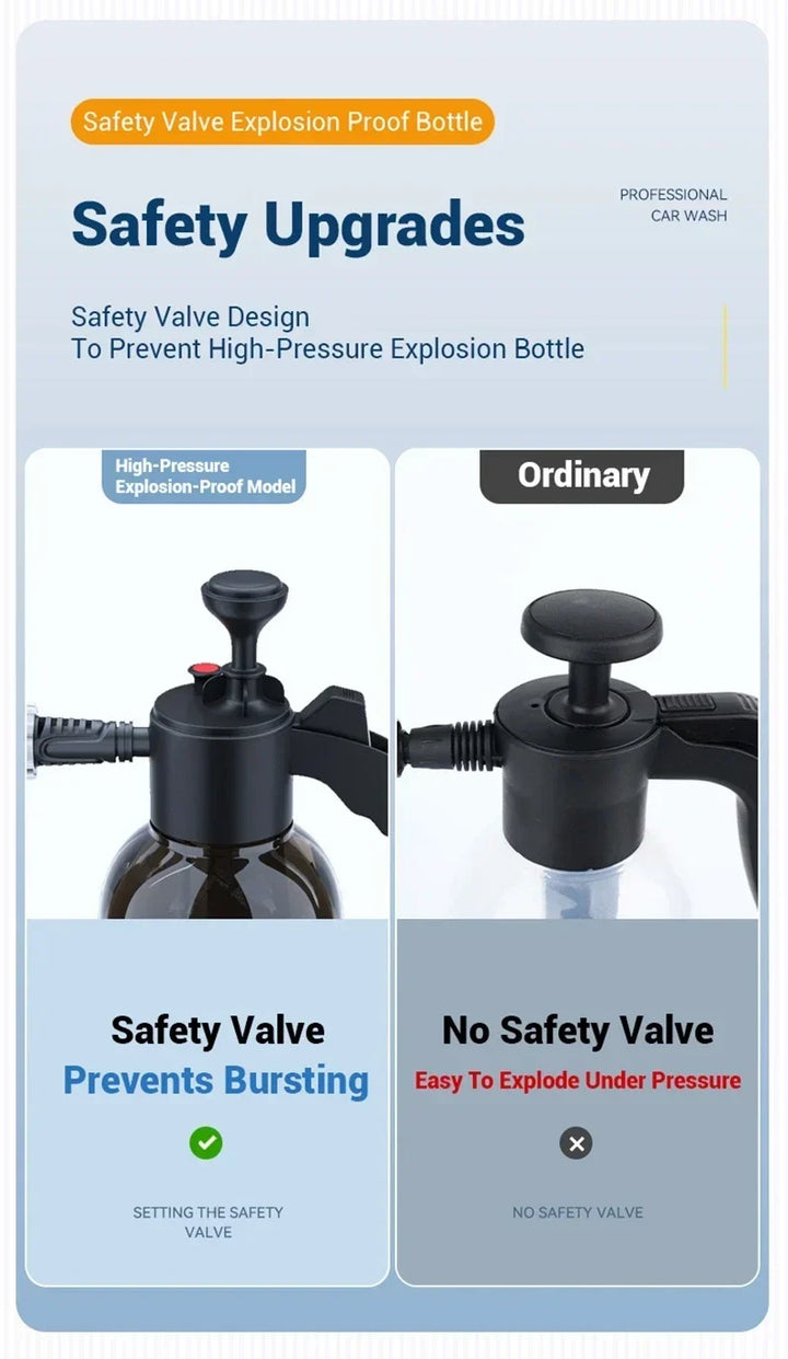Car Wash Foam Sprayer Bottle Manual Air Pressure Gun