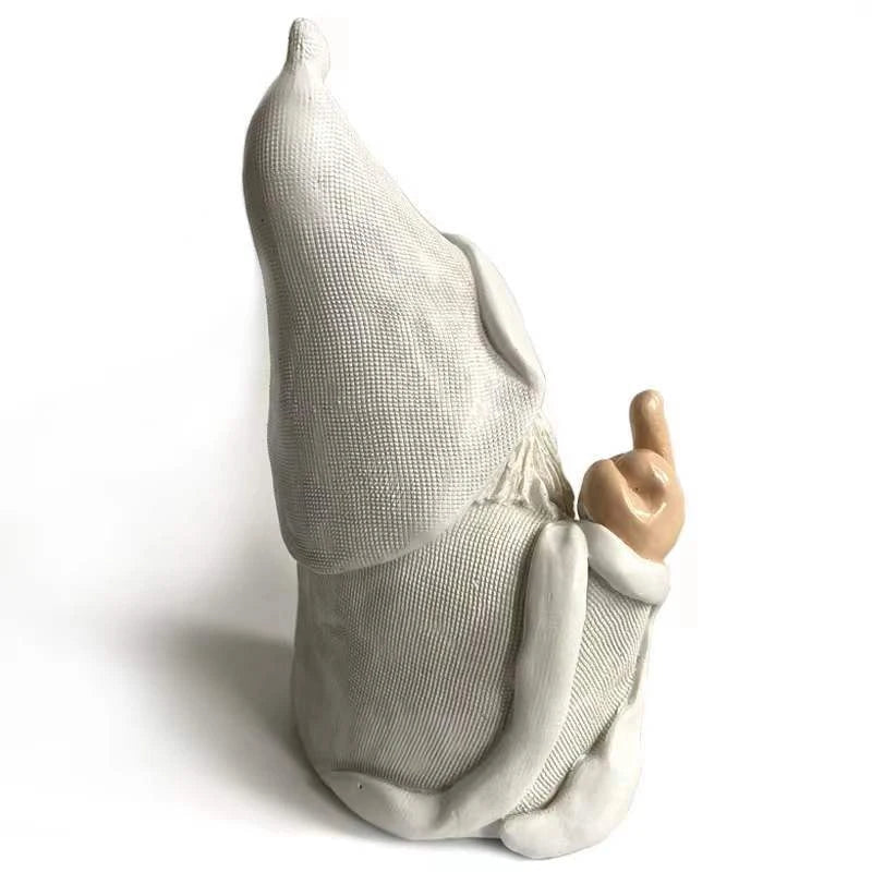 Garden Gnome Statue Resin Provocative Middle Finger Figurine, Outdoor Garden Decor TikTok Viral Fall 2026 Gift