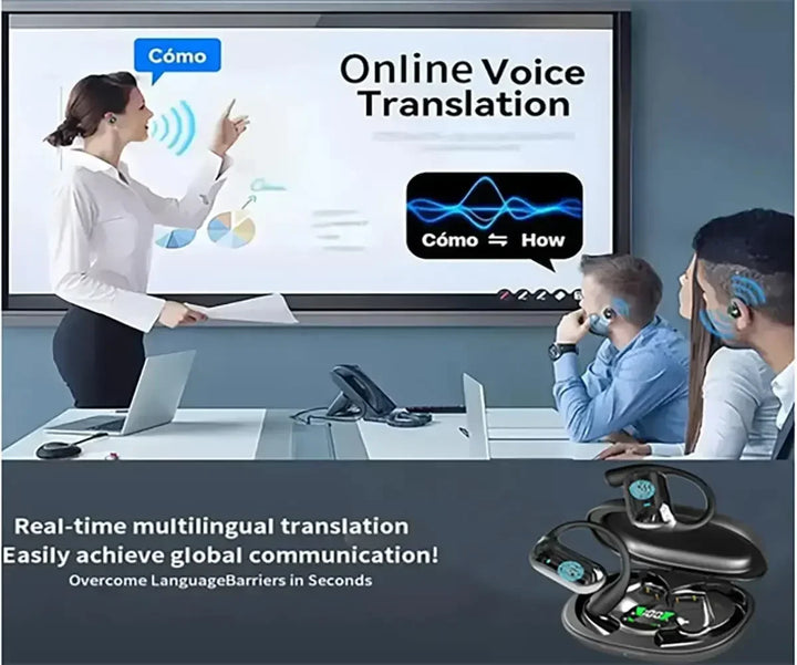 AI Translation Earbuds Real Time Translator Travel 2025
