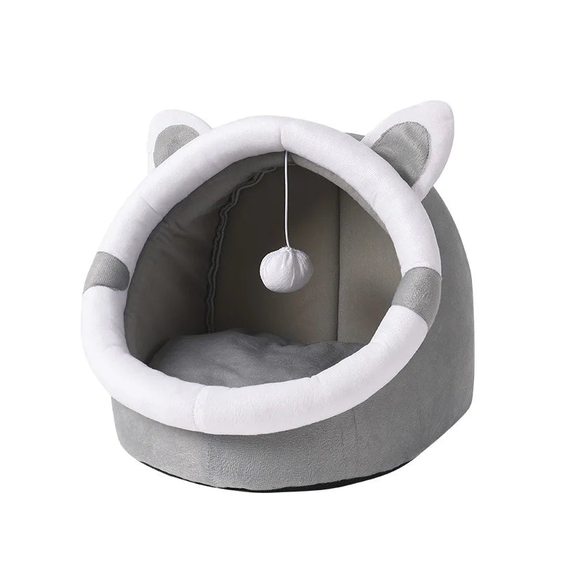 Cat Nest House for Cats Cave Bed Semi-Closed Cozy Kennel