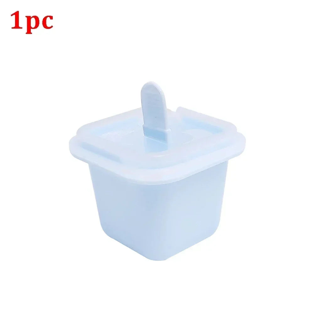 Food Grade Silicone Ice Cube Molds with Popsicle Sticks for Ice Cubes, Jellies, and Custom Treats - Stackable and Dishwasher Safe