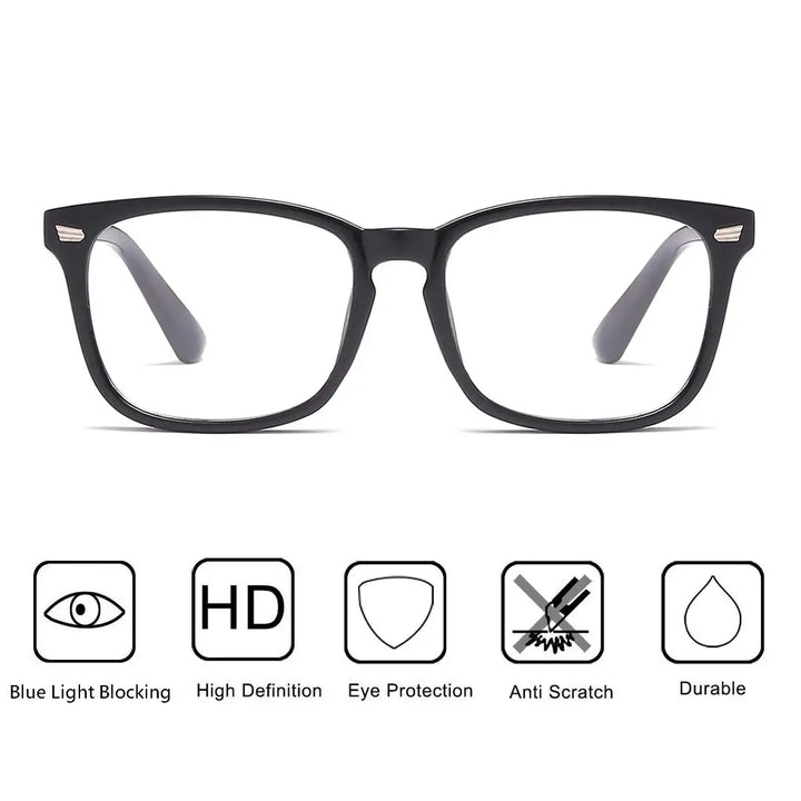 Blue Light Blocking Glasses Square Nerd Eyeglasses Back To School 2026 Reduces Eye Strain