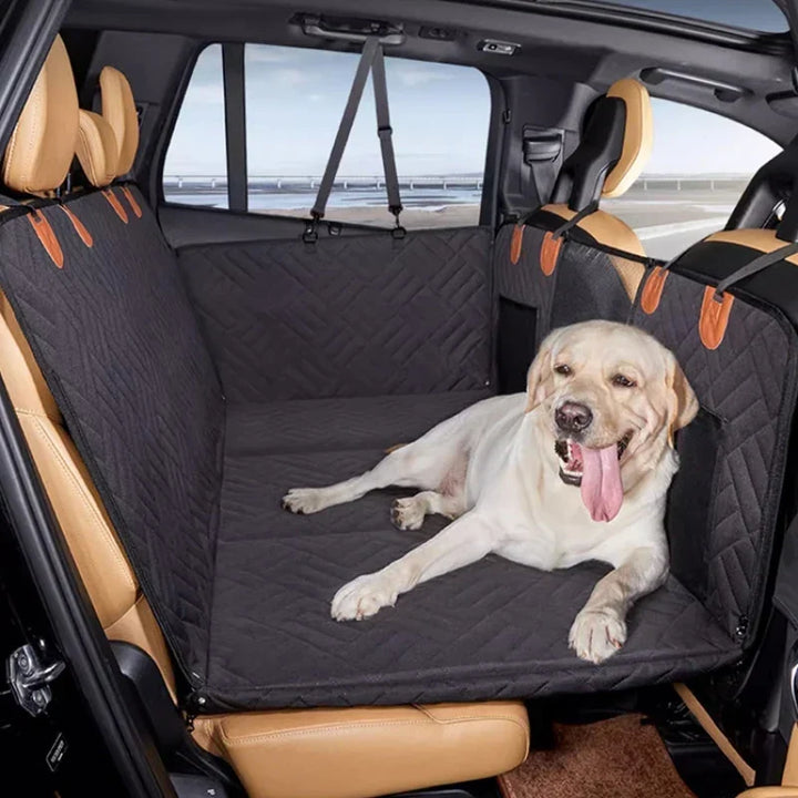 Waterproof Pet Car Seat Cover - Non-Slip Scratch-Proof Hammock Back Seat Protector for Dogs