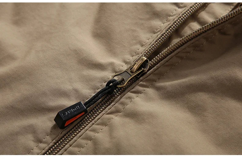 Waterproof Men Jacket- Hooded Windbreaker Polyester Camping