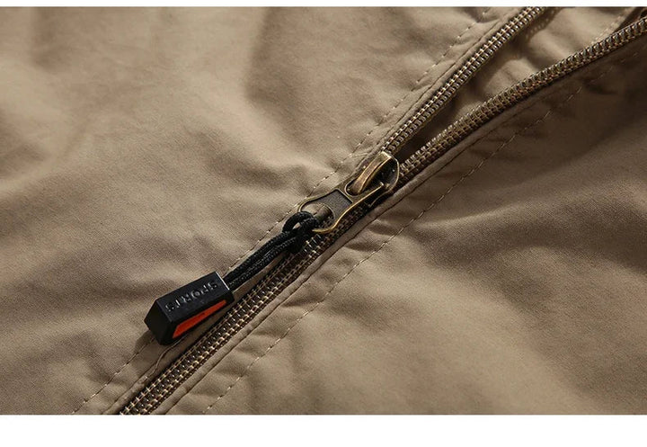 Waterproof Men Jacket- Hooded Windbreaker Polyester Camping