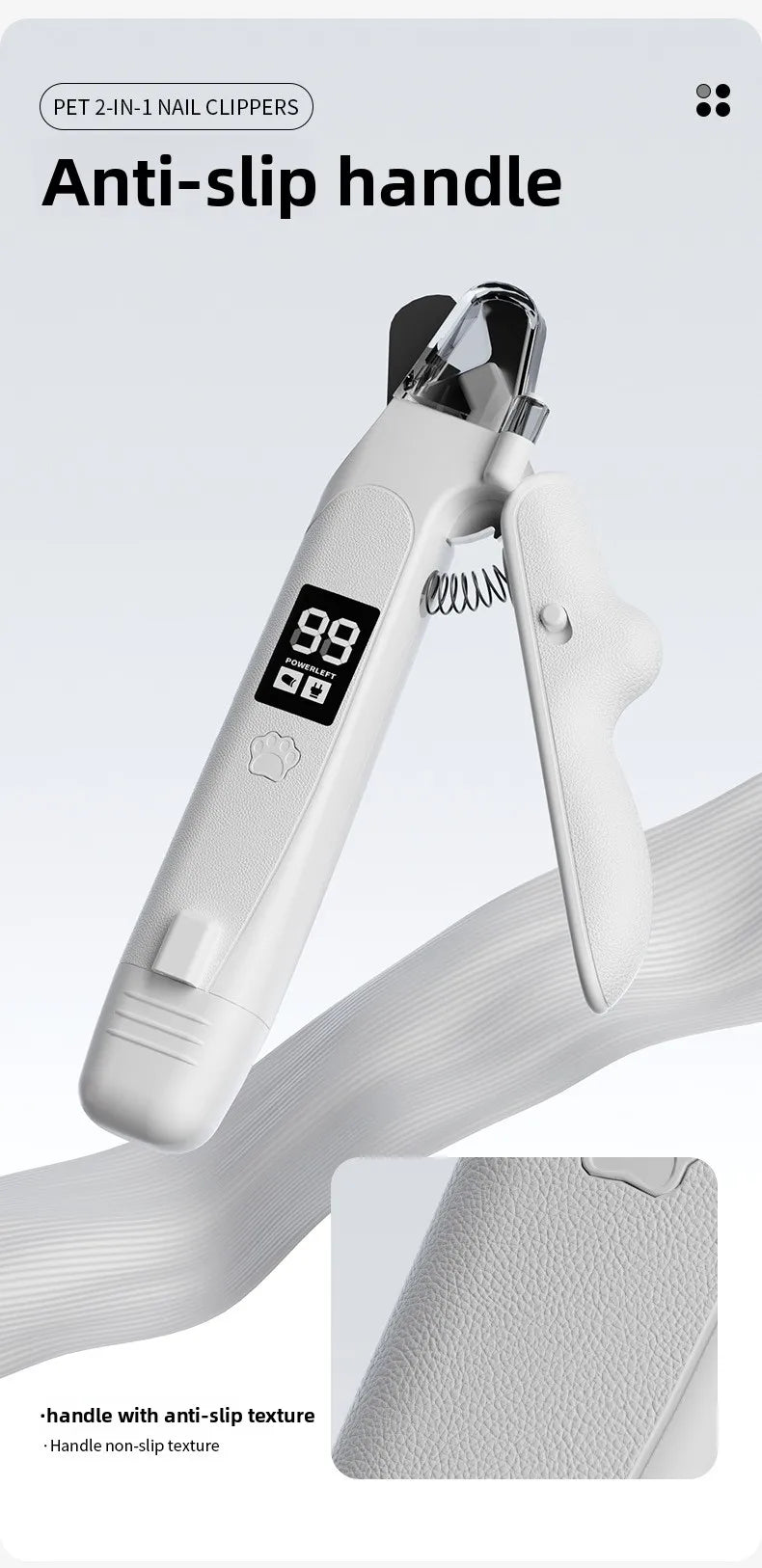 2-in-1 Pet Nail Clipper &amp; Grinder with LED Blood Line Light – USB-C Rechargeable Dog Cat Trimmer 2026