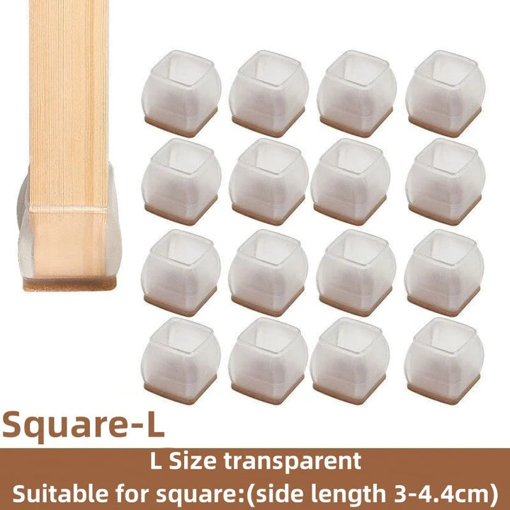 Silicone Non-Slip Furniture Leg Pads 16-Pack – Floor Protectors Chair Feet Leveling Mat 2026