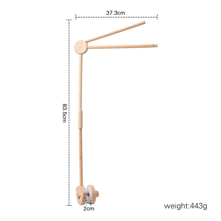 Wooden Crib Mobile Bracket Newborn Sensory Toys Soothing