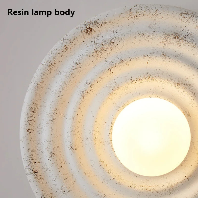 Japandi Wabi Sabi Round Wall Sconce Japanese Minimal LED Light