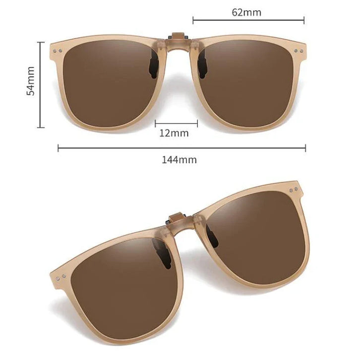 Clip On Sunglasses Foldable Oversized Square Flip Up UV400 Polarized Sunglasses Summer 2026 Trend Gift