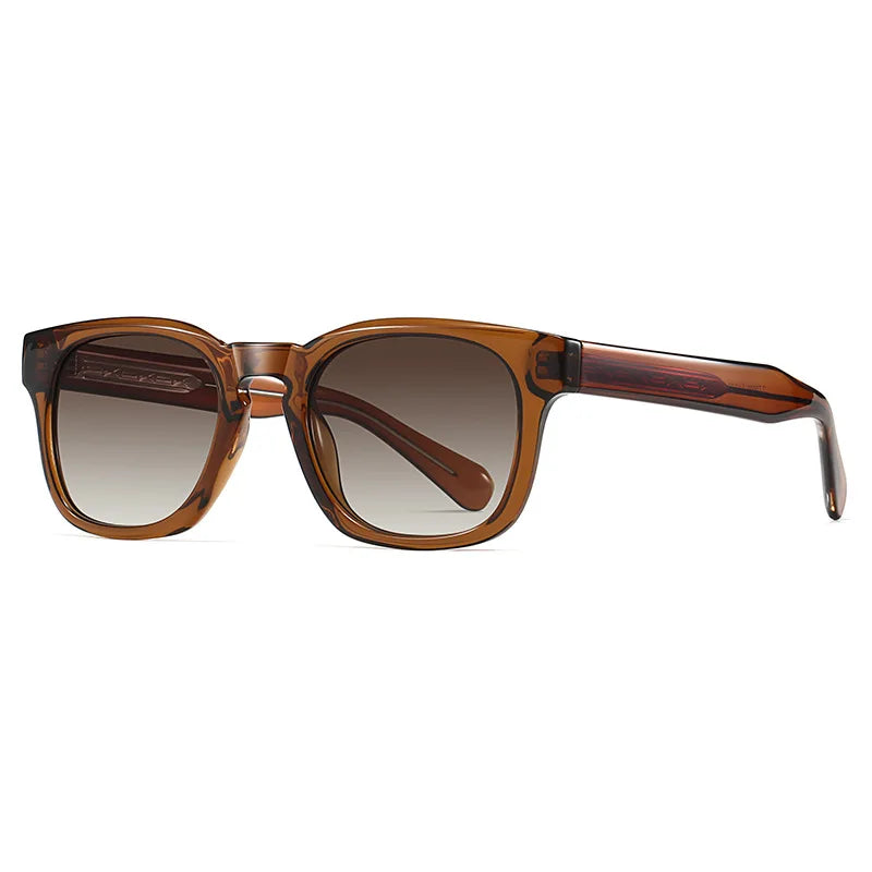 Retro square unisex sunglasses – UV400 gradient lenses, vintage style, travel and beach
