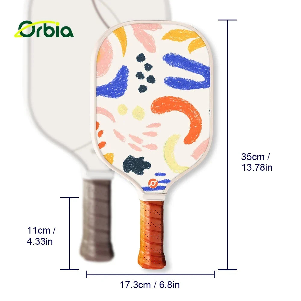 Kids Pickleball Paddle Set with Durable Glass Fiber, 13mm Core, Lightweight Design for Outdoor Play, Includes Paddles and Balls