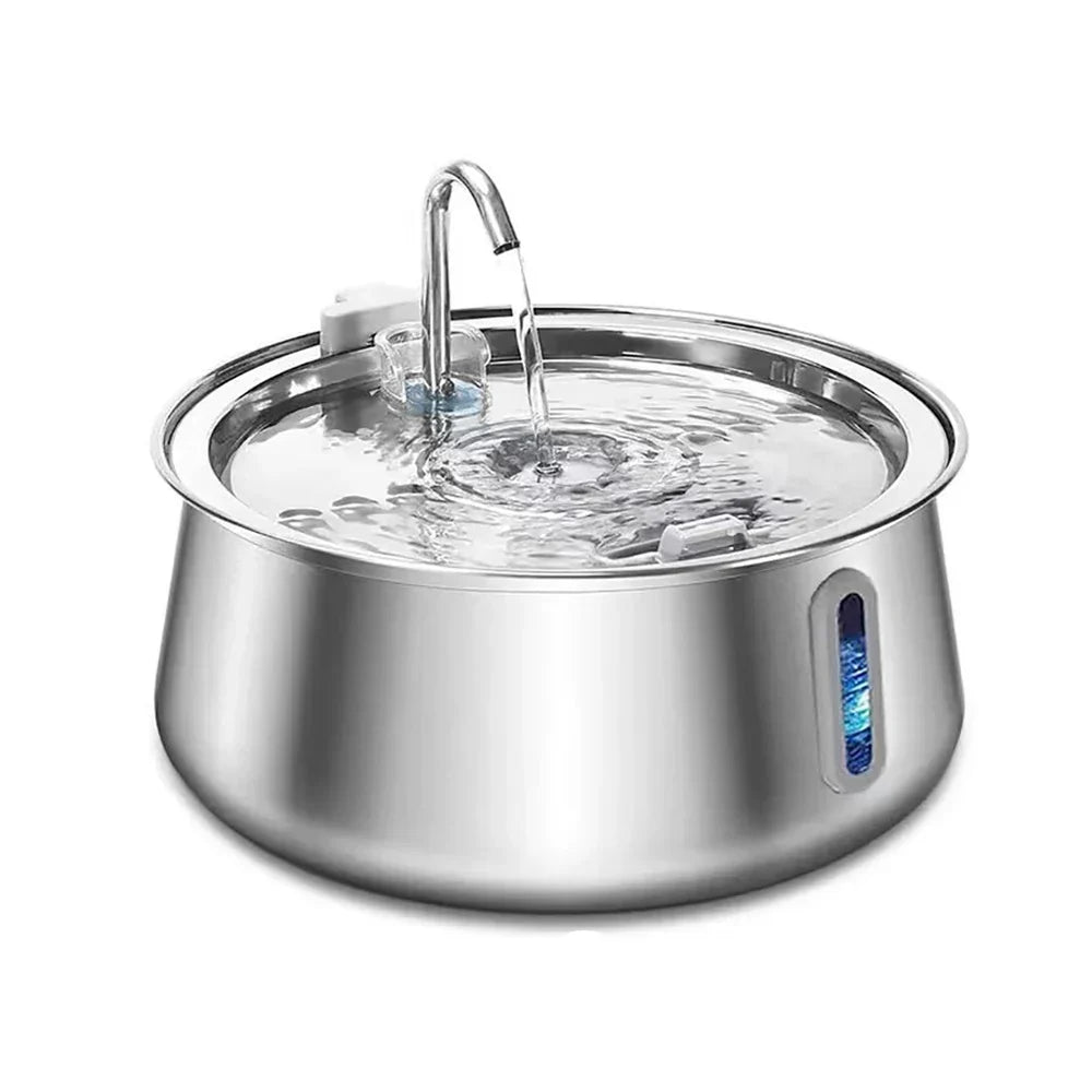 Stainless Steel Cat Water Fountain 4L - Automatic Multi-Layer Filtration Pet Drinking Dispenser