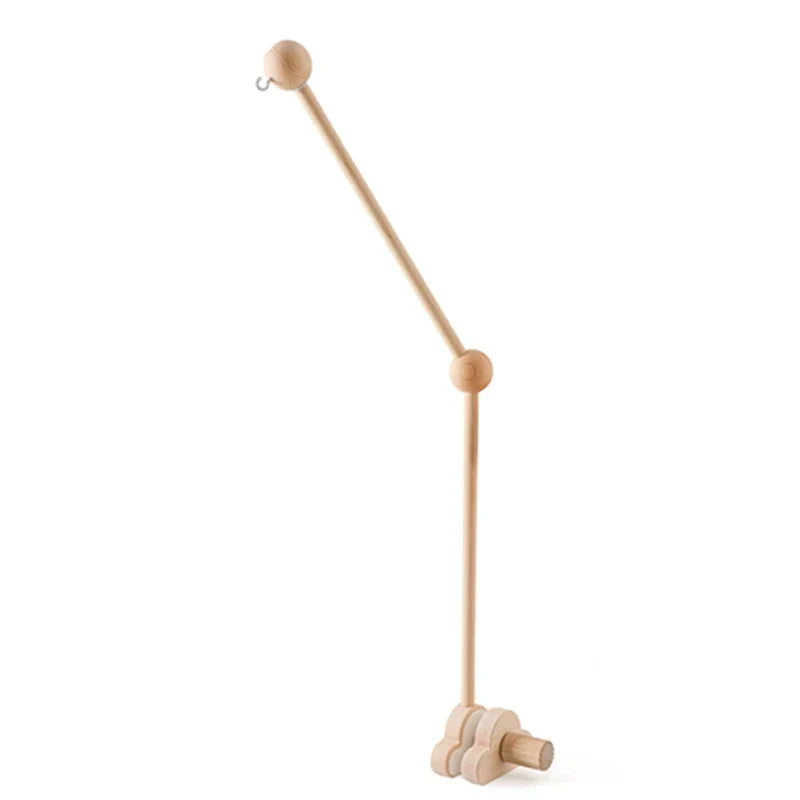 Wooden Crib Mobile Bracket Newborn Sensory Toys Soothing