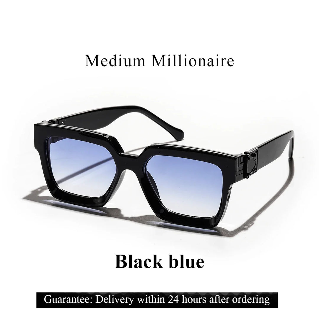 Sunglasses Black Retro Square Shades Luxury Fashion Eyewear Fall 2026 Trend Gift Idea