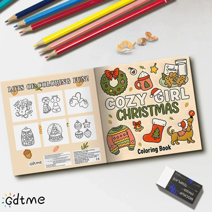 colouring Book For Adults Cozy Christmas Theme Easy Relaxing Holiday colouring Pages Gift Idea 2025