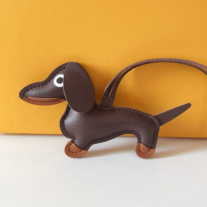 Bear Keychain PU Leather Mini Bag Charm Cute Gift Accessory