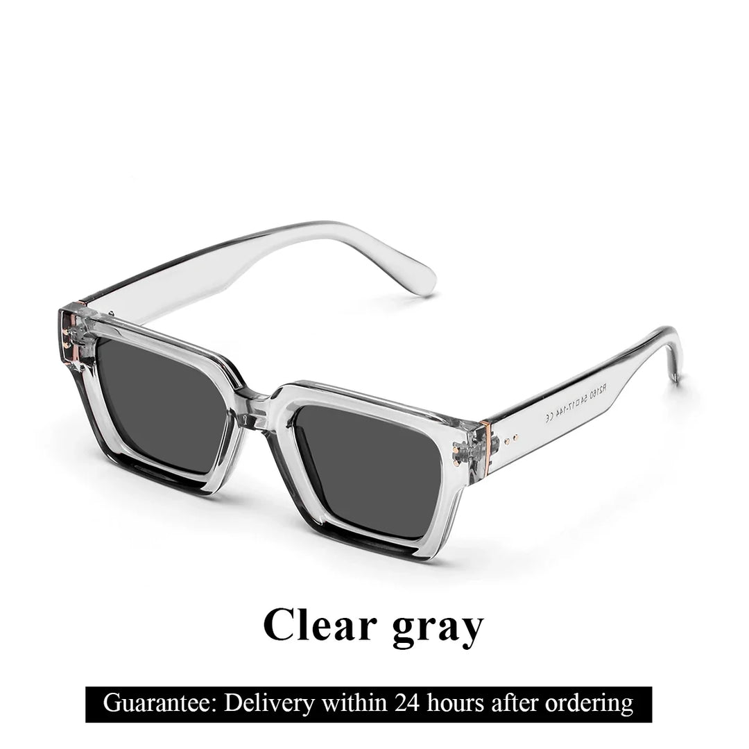 Sunglasses Black Retro Square Shades Luxury Fashion Eyewear Fall 2026 Trend Gift Idea