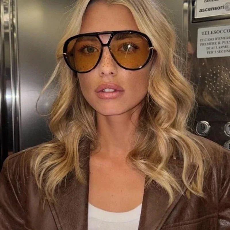 Oversized Sunglasses Vintage Luxury Frame Summer 2026 Trend CE Certified Gift Idea