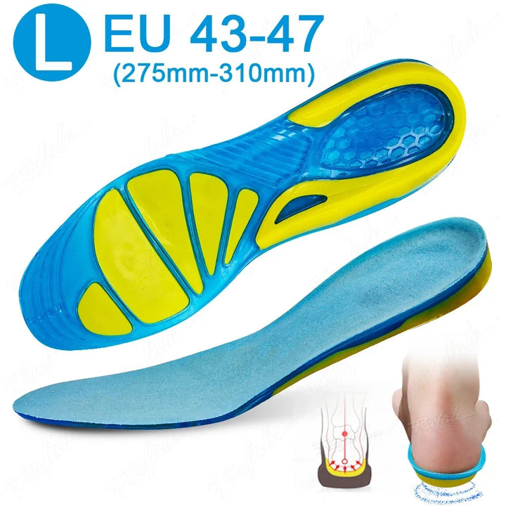Gel Non Slip Shoe Insoles Silicone Massaging Orthotic Plantar Fascia Insole