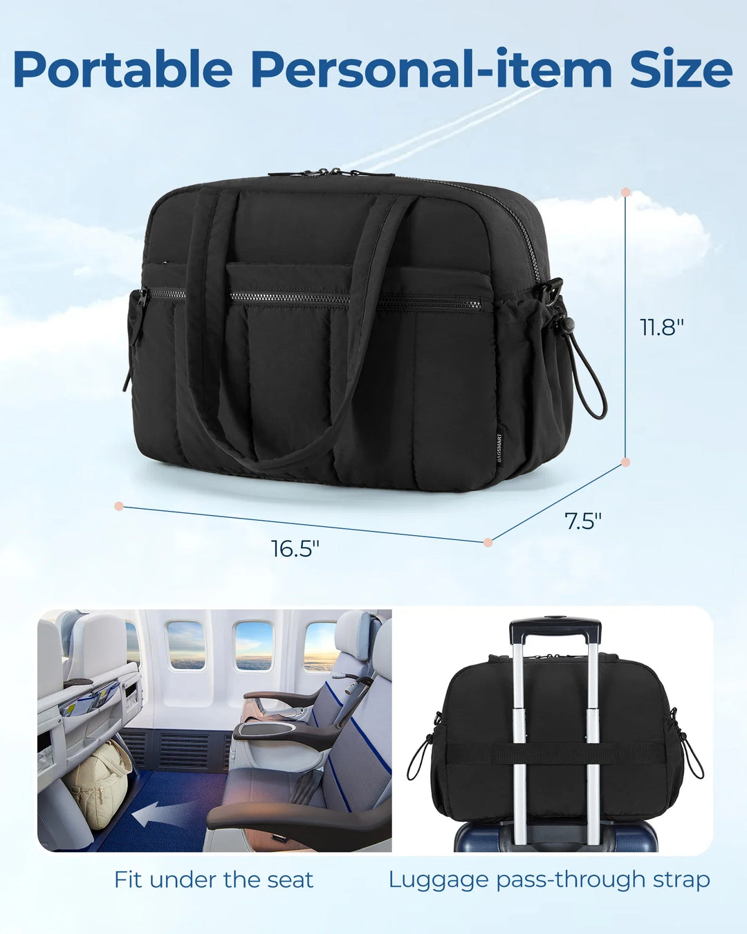 Travel Duffel Bag with Shoulder Strap, Large Capacity Gym &amp; Diaper Bag