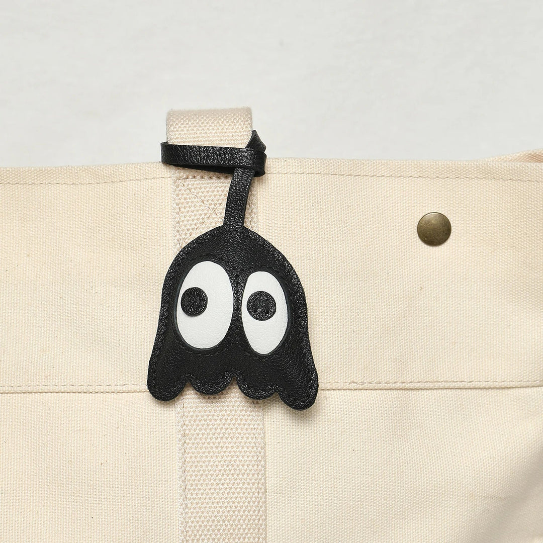 Leather Bag Charm No Face Keychain Black Cozy Cute Gift