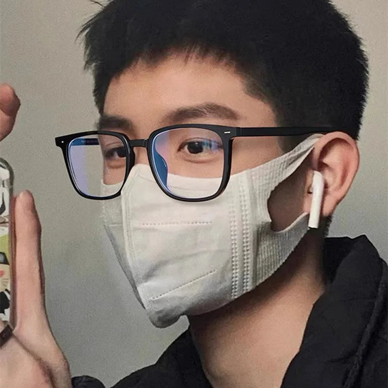 Blue Light Blocking Glasses Frame Black Square Rectangle Computer Eyewear Back To School 2026 Eye Strain Relief