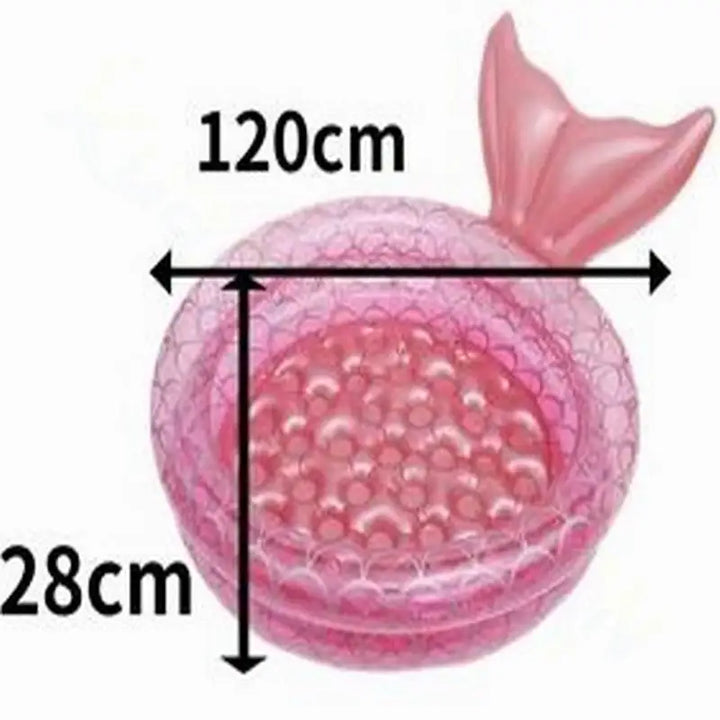 Inflatable Mermaid and Dinosaur Swimming Pool for Kids, Durable PVC, Multiple Sizes 90CM-150CM, Fun Outdoor Summer Activity