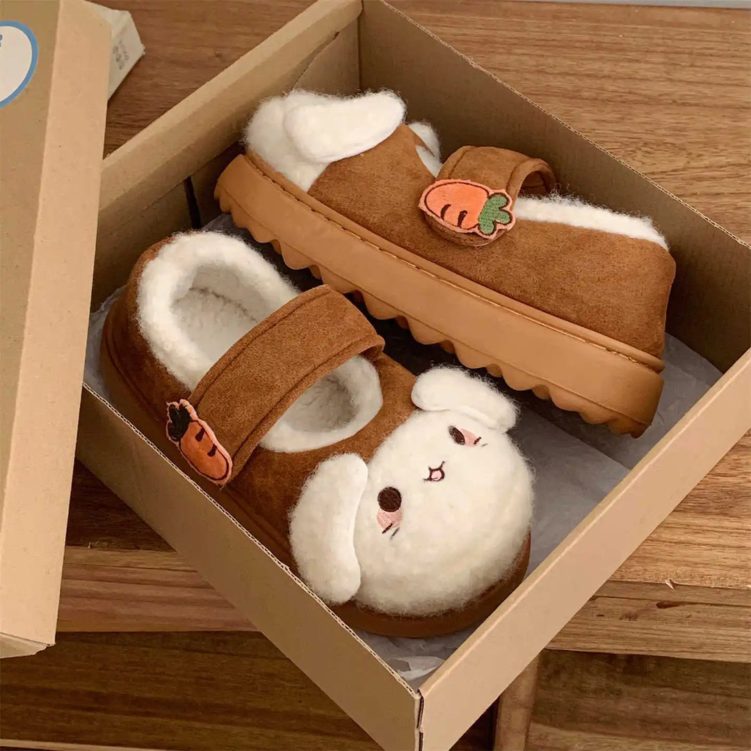 Soft Women’s Cat Slippers - Cat-Face Design, Plush Lining, Cozy Indoor Lounging