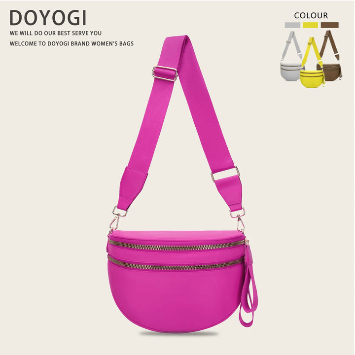 Versatile unisex crossbody bum bag – checkered nylon, box shape, travel and daily use
