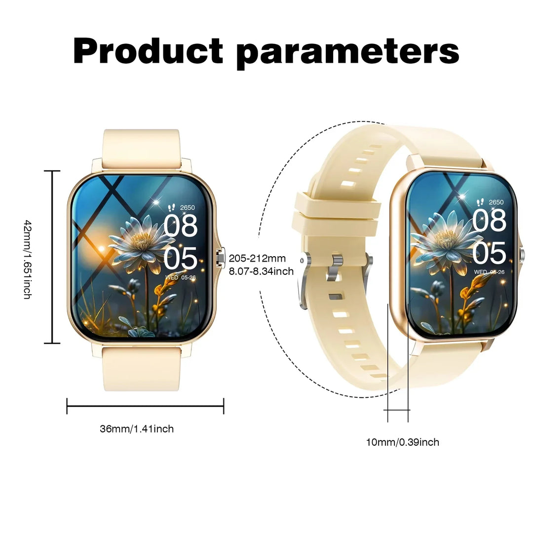 LAXASFIT Smart Watch Full Touch Screen Bluetooth Call – Heart Rate Sleep Tracker Sports Fitness Smartwatch 2026