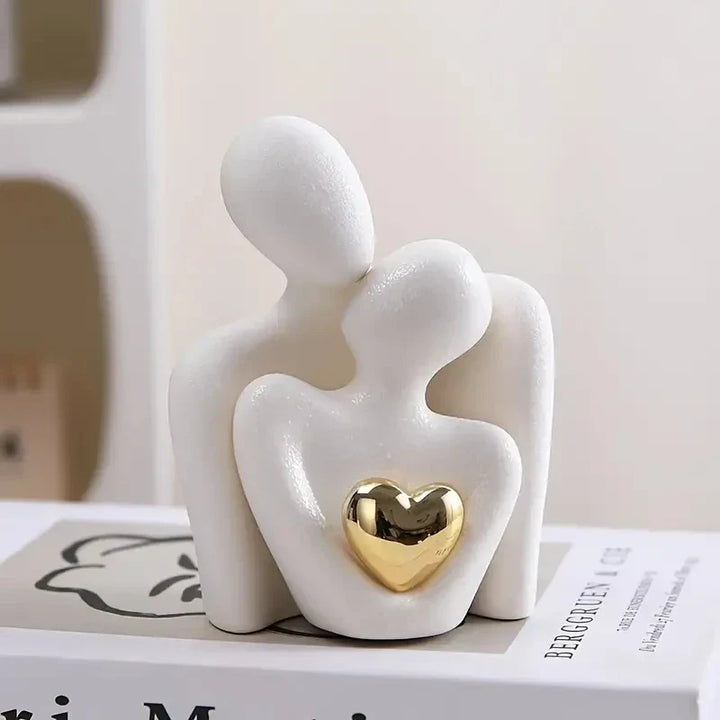 Love Embrace Statue White Plastic Romantic Figurine, Valentines Day Gift 2026 Cozy Bedroom Decor