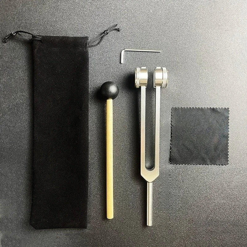 Chakra Healing Tuning Fork Set 128Hz 512Hz - Aluminum Alloy Sound Therapy Tools for Yoga and Meditation