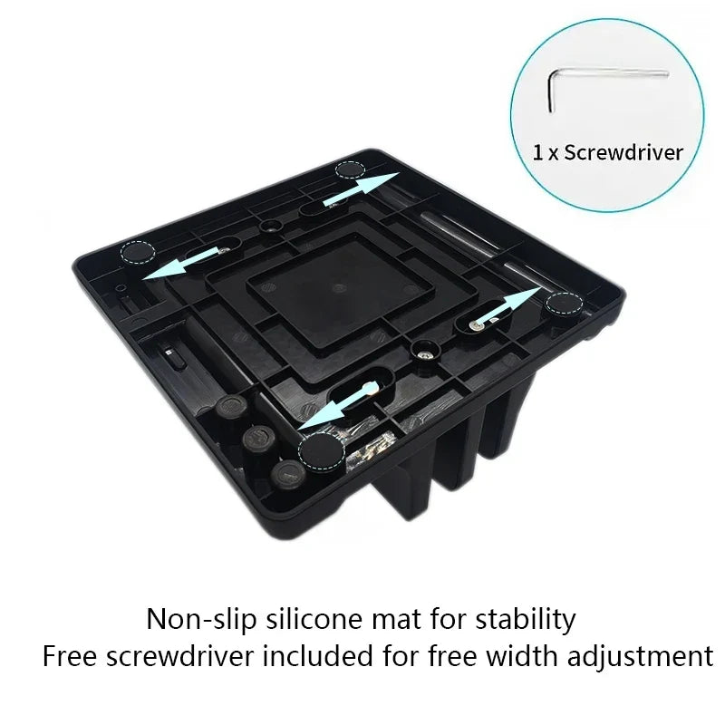 Vertical Laptop Stand with Adjustable Width - Space-Saving Computer Accessories for Office Desks