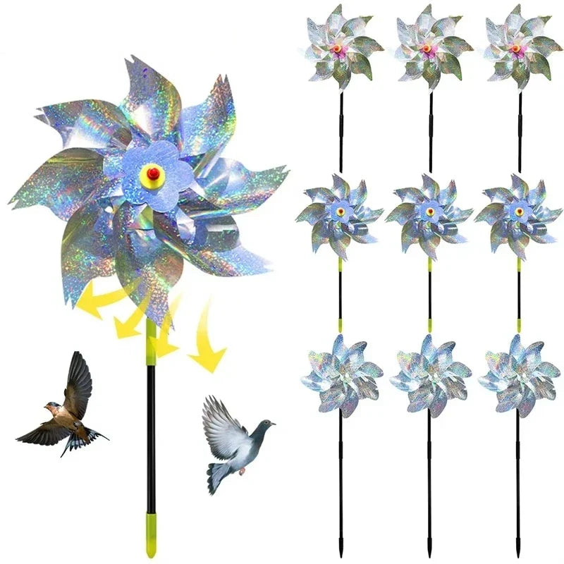 Bird Repeller Reflective Windmill Pinwheels 5 Pack Garden Deterrents For Yard And Orchard Backyard 2026 Eco-Friendly