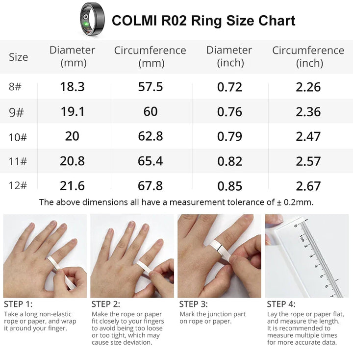 Smart Ring Health Tracker IP68 Waterproof Heart Rate Sleep SpO2 Multi Sport Modes Titanium Shell Fall 2025 Gift