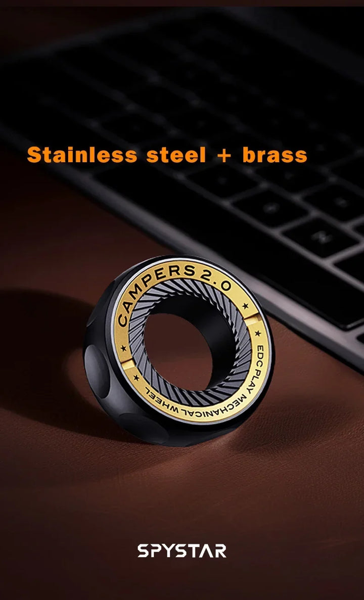 Magnetic Ratchet Fidget Ring Stainless Steel EDC Gift