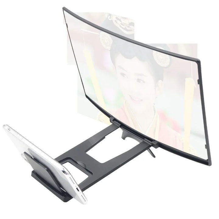 Phone Screen Magnifier 12 Inch Curved Desk Stand For Hands Free Video Viewing Back To School 2026 Ultra Clear
