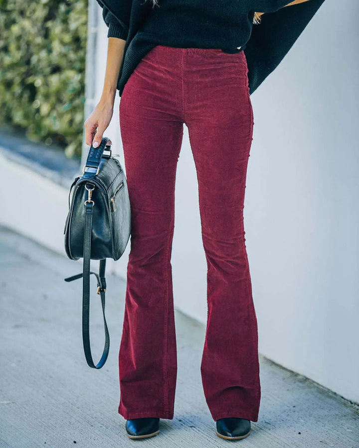 High Waist Flare Pants for Women, Comfortable Summer Leggings in Black, Blue, Pink, Red - Soft, Stylish, Durable Fit