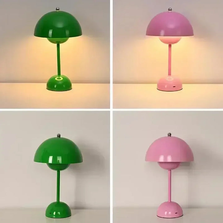 Rechargeable Table Lamp Nordic Flower Bud With Iron Touch Switch Fall 2026 Home Decor For Bedroom Or Nightstand